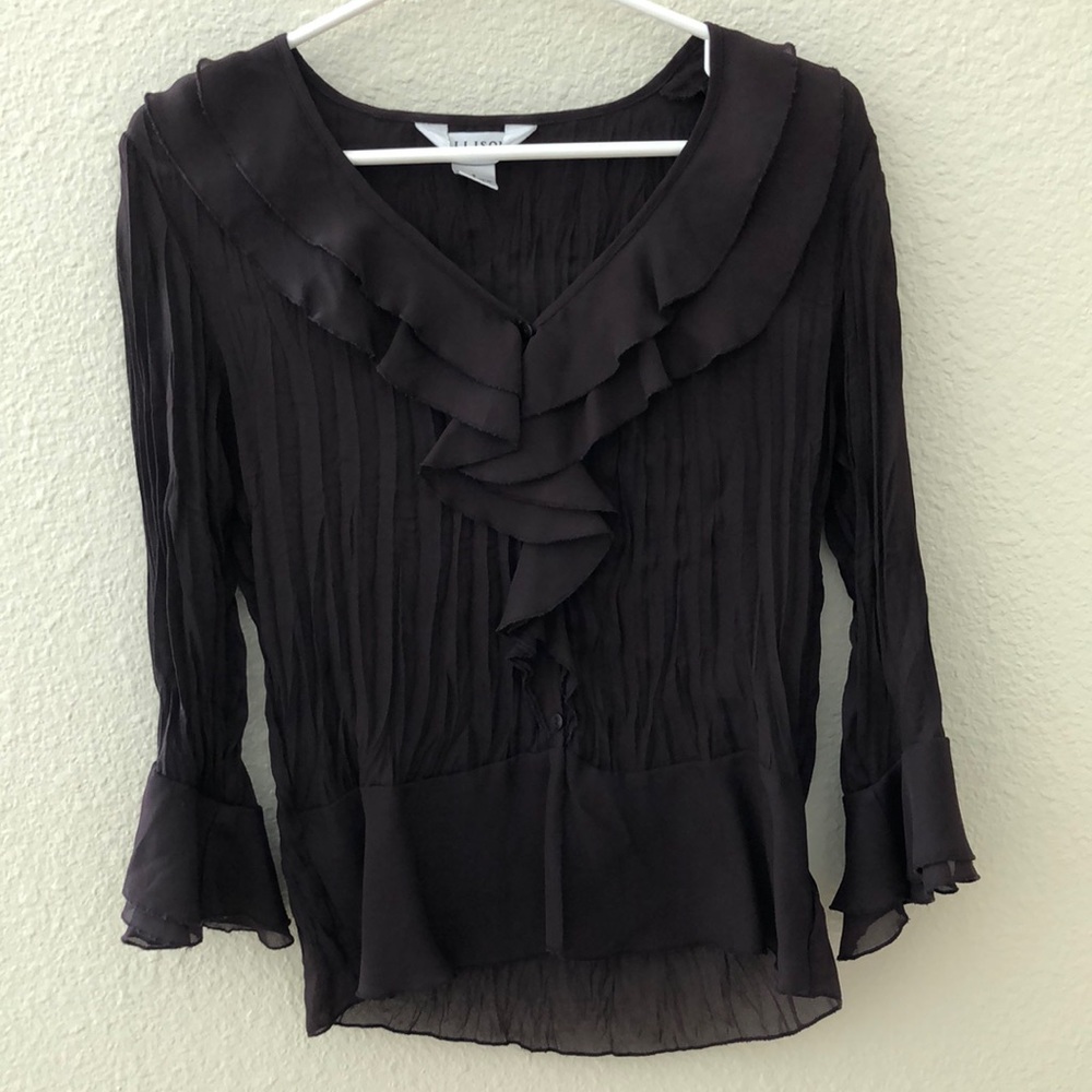 Blouse with ruffles